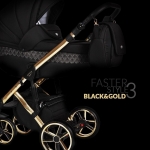 Baby Merc Faster Black & Gold Faster 3 wózek